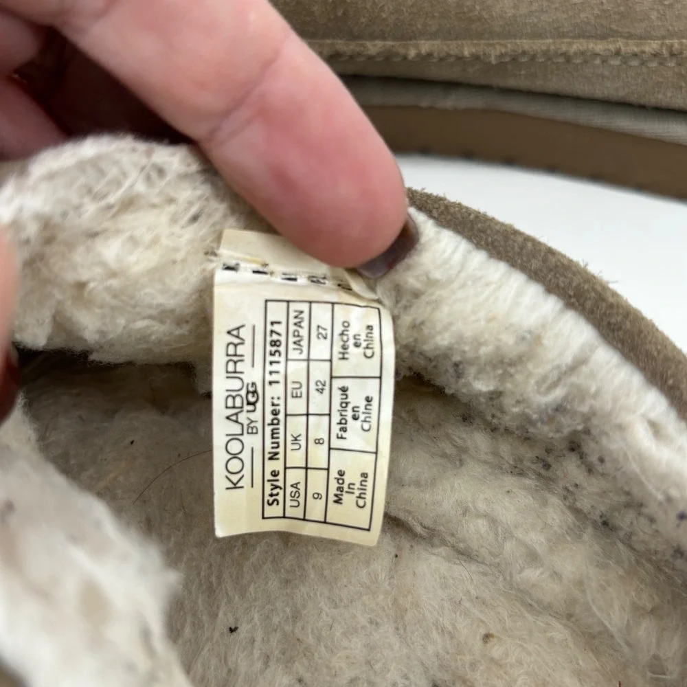 Koolaburra by UGG Men Tipton Suede Slipper Brown 1115871 Size 9